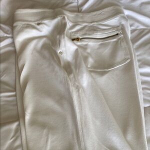 INC International Concepts White and Gold Joggers